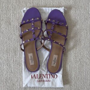 Valentino Garavani Purple Strappy Sandals